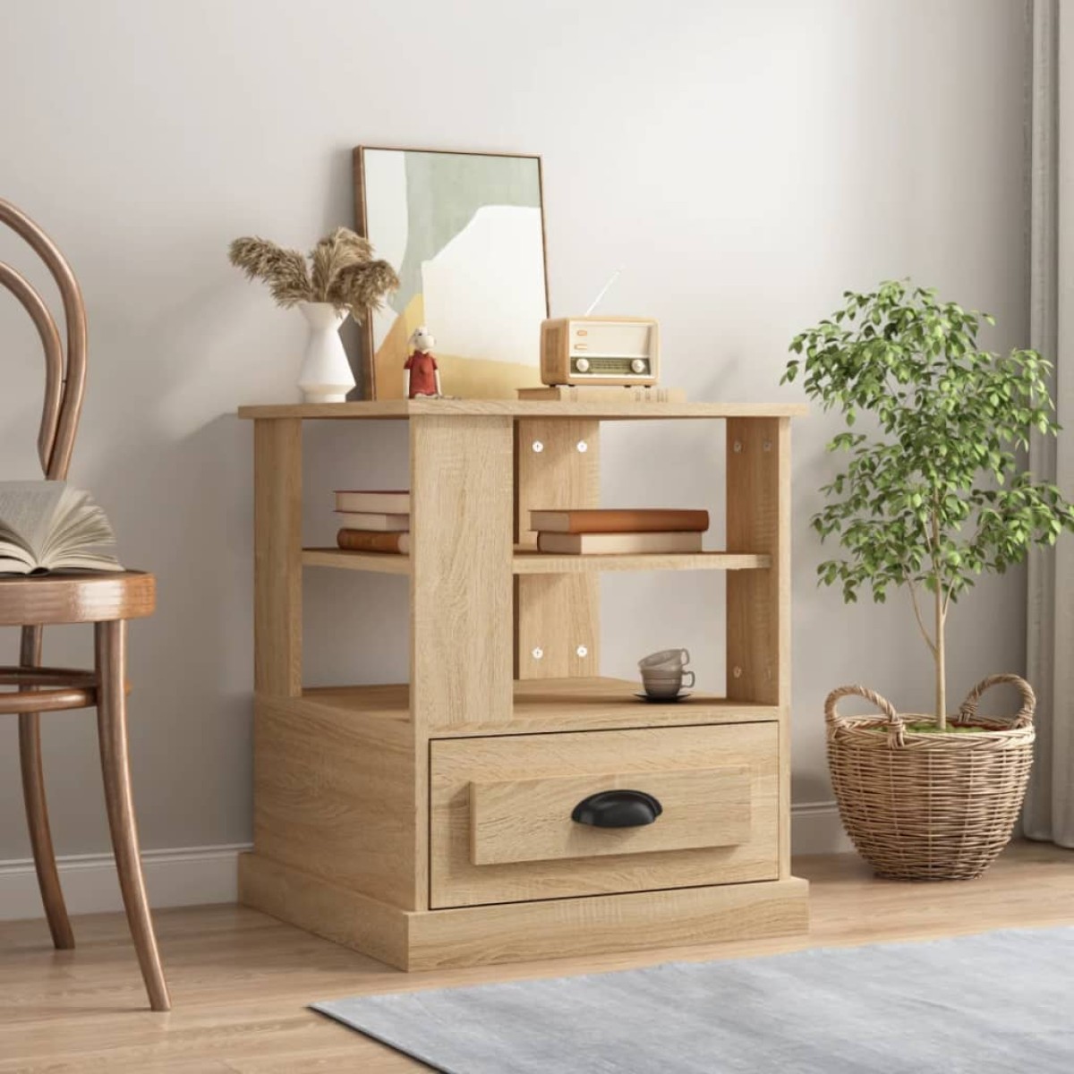 vidaXL Βοηθητικό Τραπέζι Sonoma Δρυς 50x50x60 εκ. Επεξεργασμένο Ξύλο