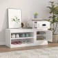 vidaXL Παπουτσοθήκη Γυαλιστερό Λευκό 100x42x60 εκ. Επεξεργασμένο Ξύλο