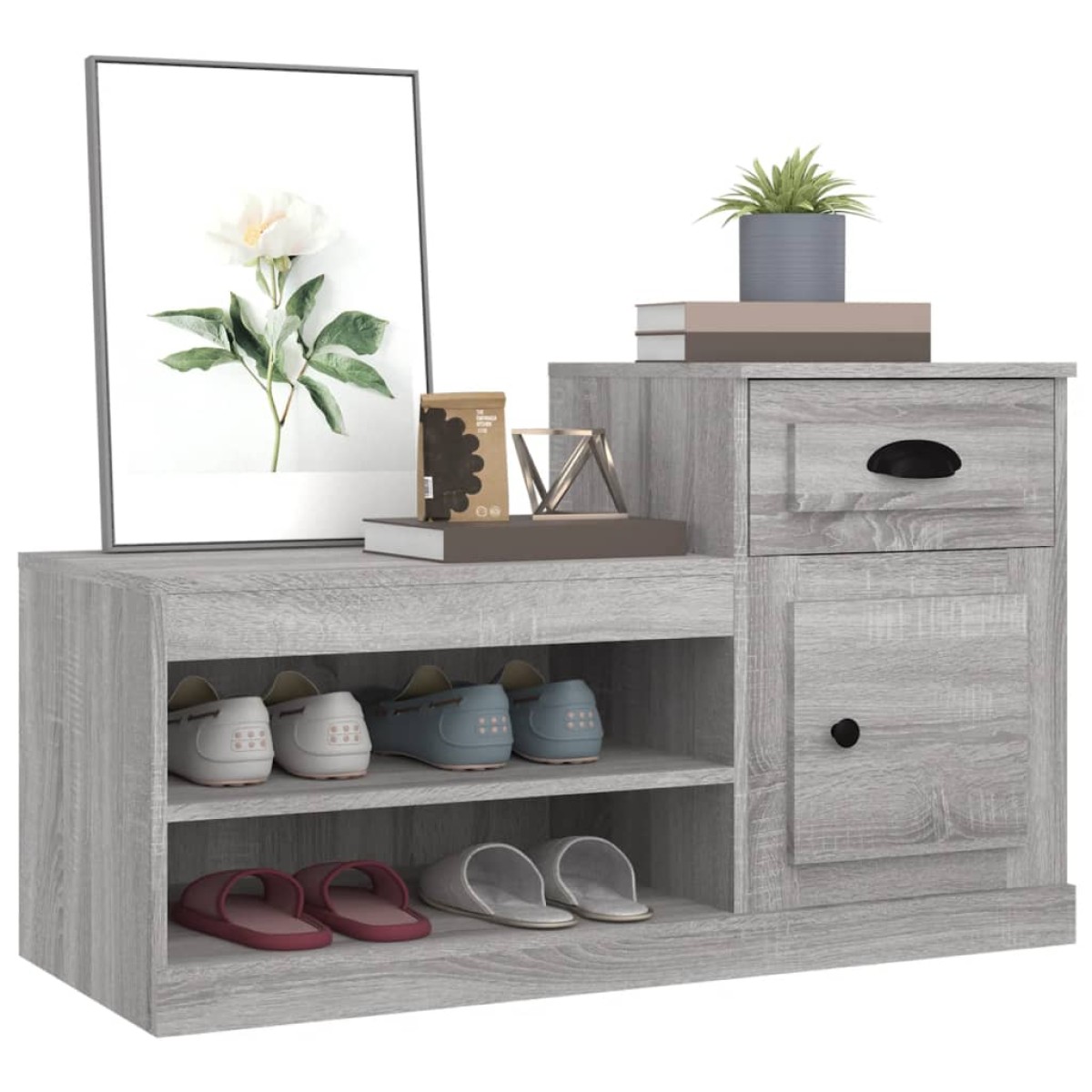 vidaXL Παπουτσοθήκη Γκρι Sonoma 100x42x60 εκ. από Επεξεργασμένο Ξύλο