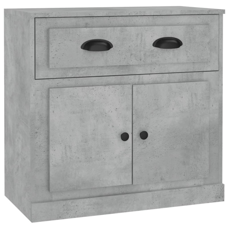 vidaXL Μπουφές Γκρι Σκυροδέματος 70x35,5x67,5 εκ. Επεξεργασμένο Ξύλο