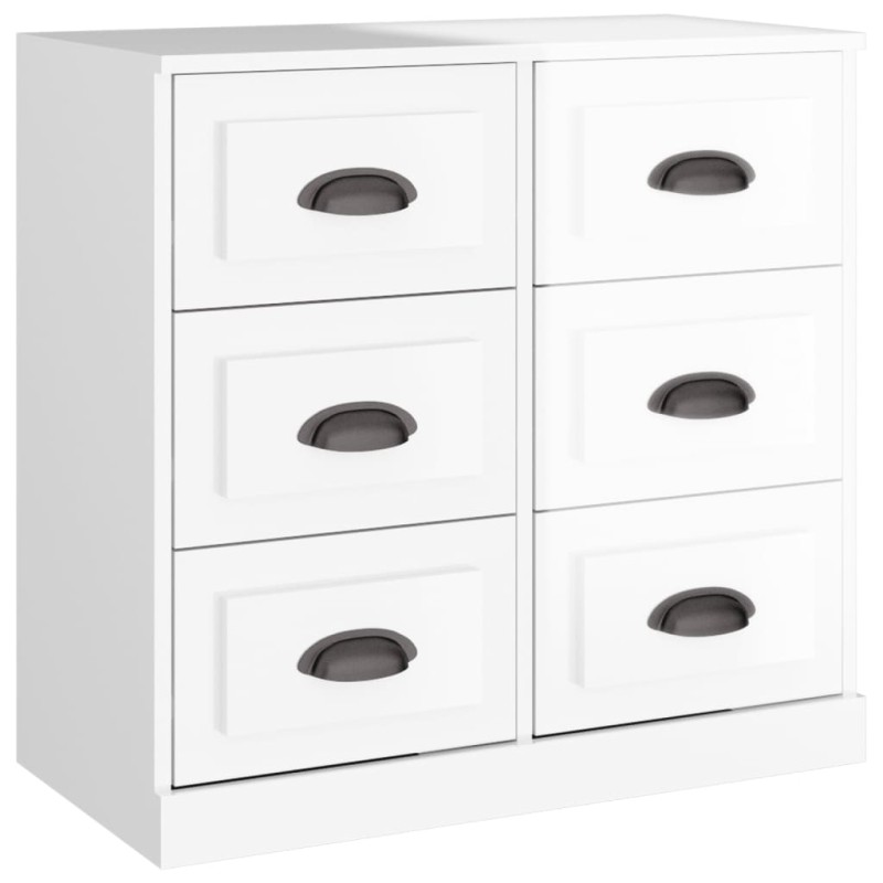 vidaXL Ντουλάπι Γυαλιστερό Λευκό 70x35,5x67,5 εκ. Επεξεργασμένο Ξύλο