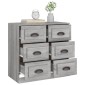 vidaXL Μπουφές Γκρι Sonoma 70x35,5x67,5 εκ. από Επεξεργασμένο Ξύλο