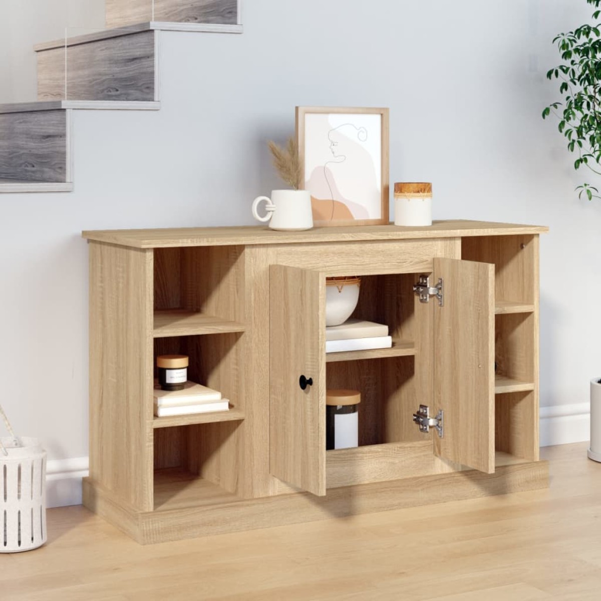 vidaXL Μπουφές Sonoma Δρυς 100x35,5x60 εκ. από Επεξεργασμένο Ξύλο