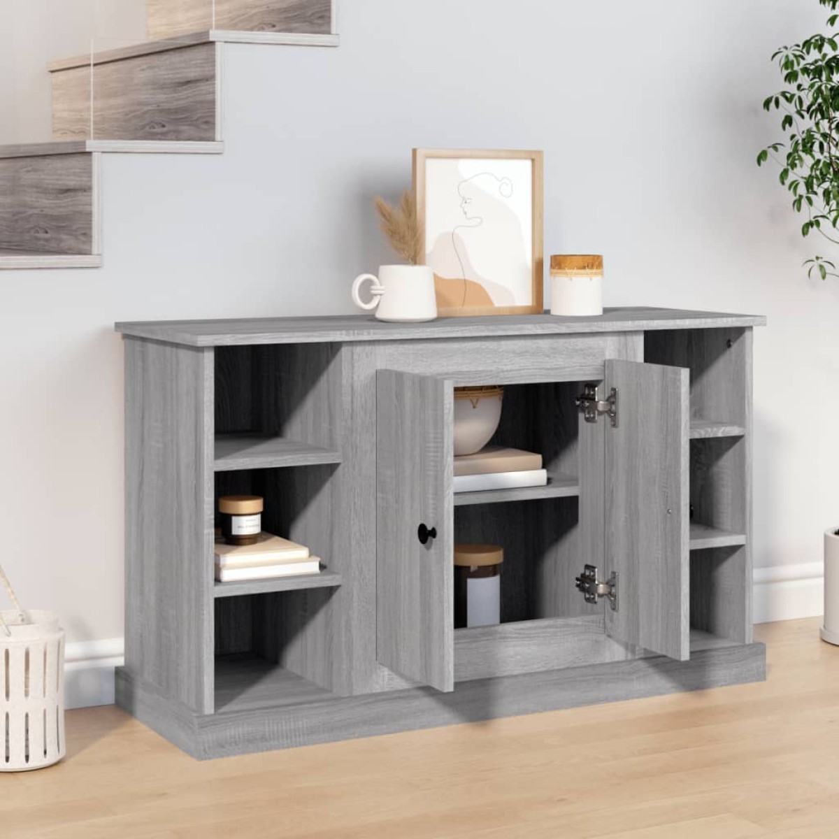 vidaXL Ντουλάπι Γκρι Sonoma 100x35,5x60 εκ. από Επεξεργασμένο Ξύλο