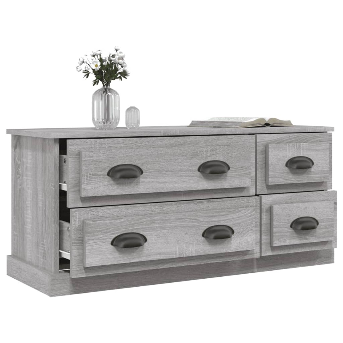 vidaXL Έπιπλο Τηλεόρασης Γκρι Sonoma 100x35,5x45 εκ. Επεξ. Ξύλο