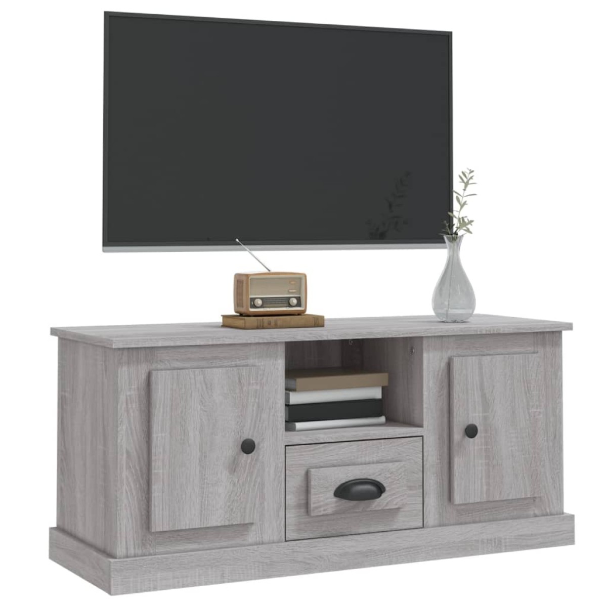 vidaXL Έπιπλο Τηλεόρασης Γκρι Sonoma 100x35,5x45 εκ. Επεξ. Ξύλο