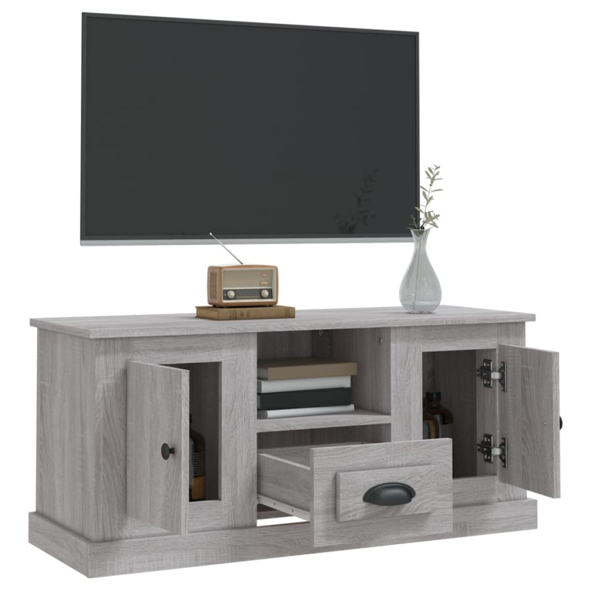 vidaXL Έπιπλο Τηλεόρασης Γκρι Sonoma 100x35,5x45 εκ. Επεξ. Ξύλο