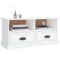 vidaXL Έπιπλο Τηλεόρασης Γυαλ. Λευκό 93x35,5x45 εκ. Επεξεργασμένο Ξύλο