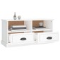 vidaXL Έπιπλο Τηλεόρασης Γυαλ. Λευκό 93x35,5x45 εκ. Επεξεργασμένο Ξύλο