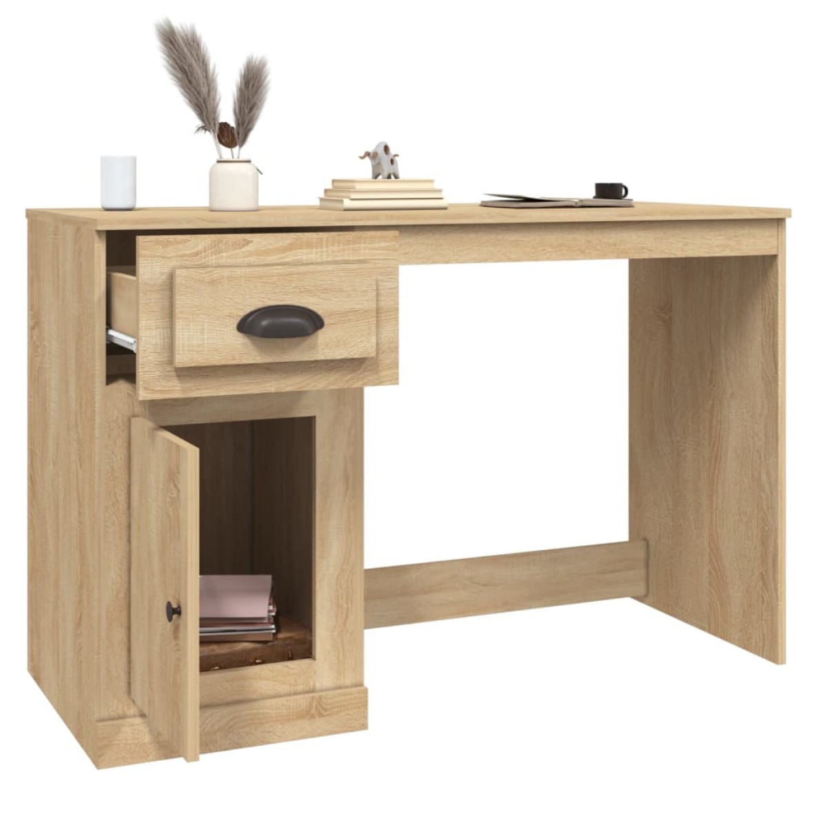 vidaXL Γραφείο με Συρτάρι Sonoma δρυς 115x50x75 εκ. Επεξεργασμένο Ξύλο