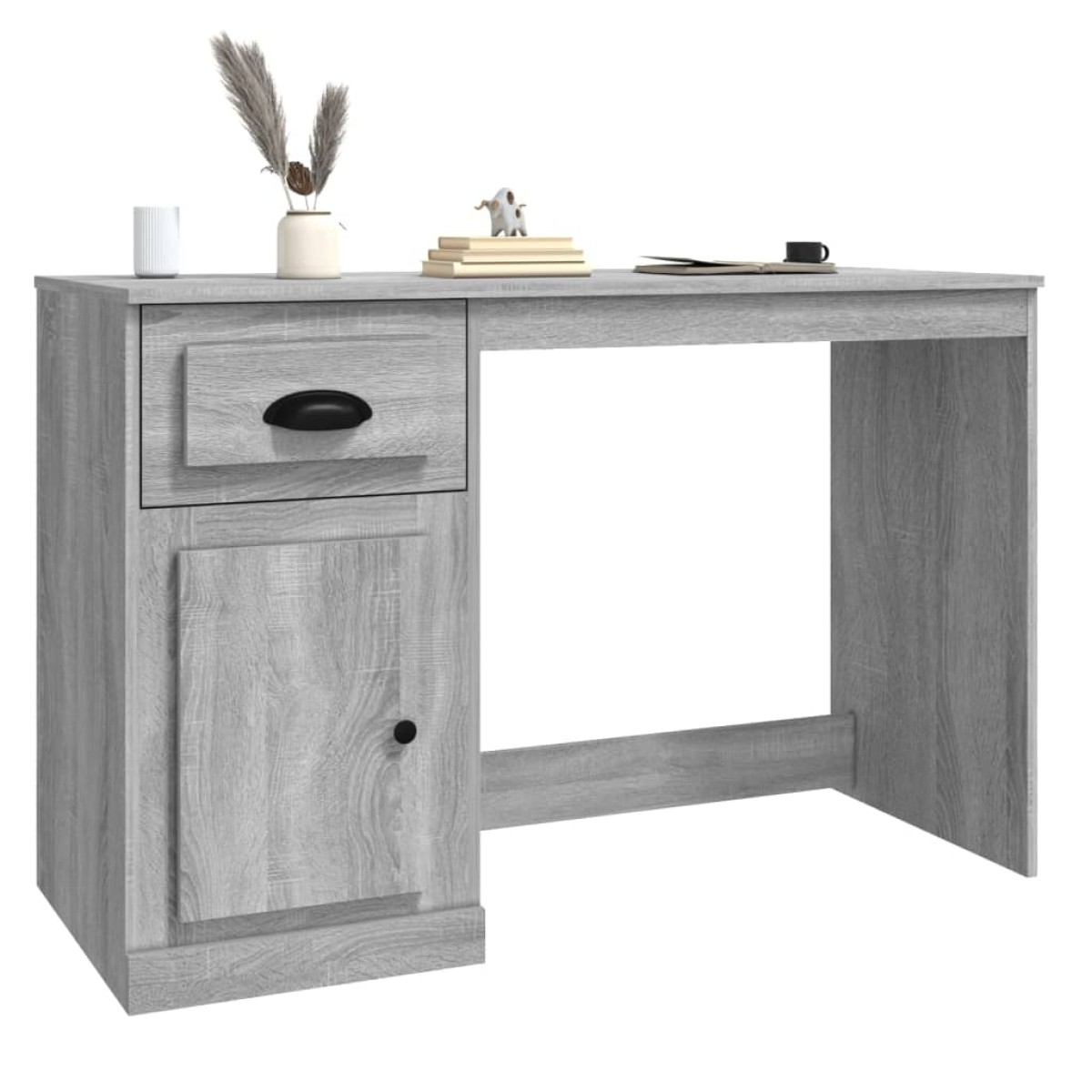 vidaXL Γραφείο με Συρτάρι Γκρι Sonoma 115x50x75 εκ. Επεξεργασμένο Ξύλο