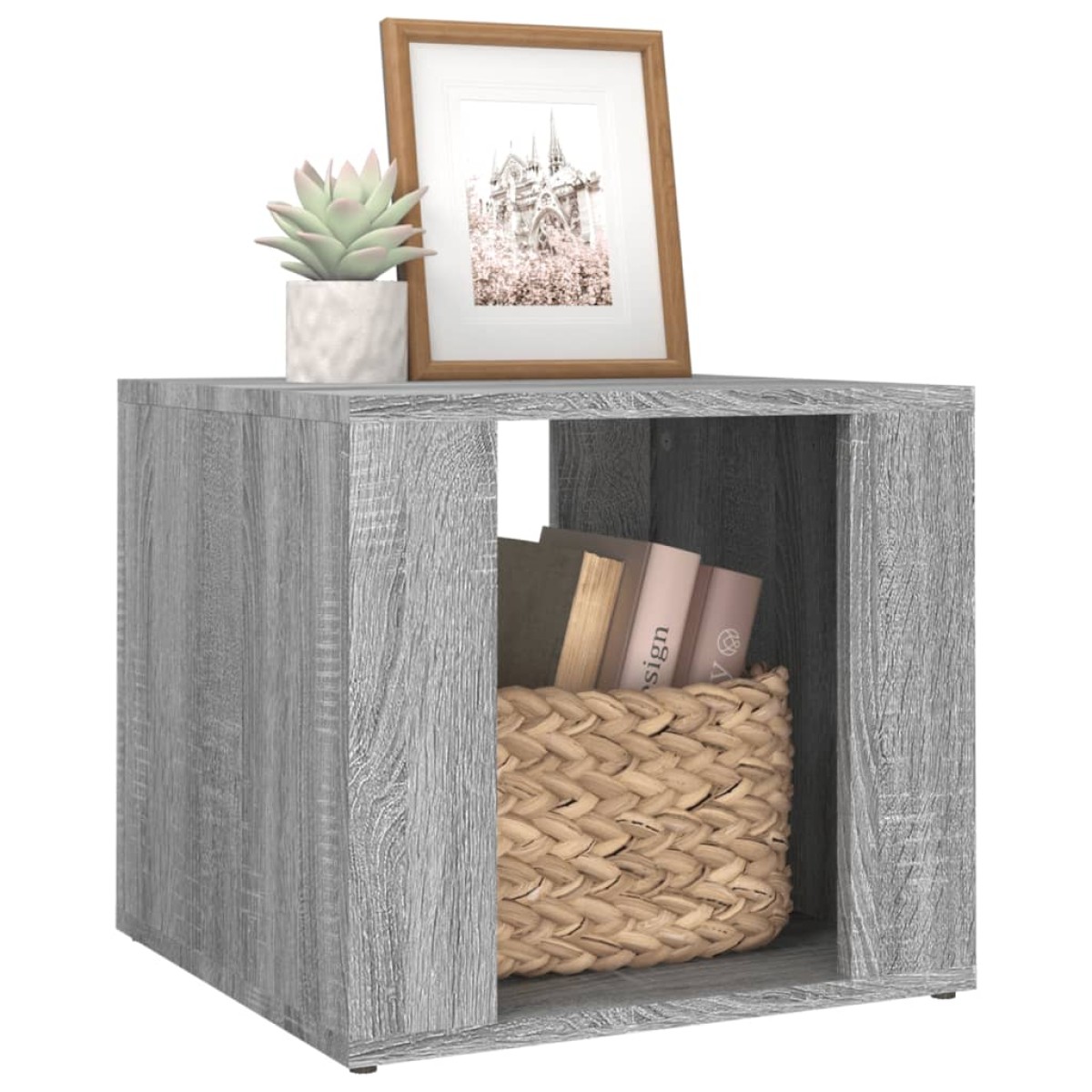vidaXL Κομοδίνο Γκρι Sonoma 41 x 40 x 36 εκ. από Επεξεργασμένο Ξύλο