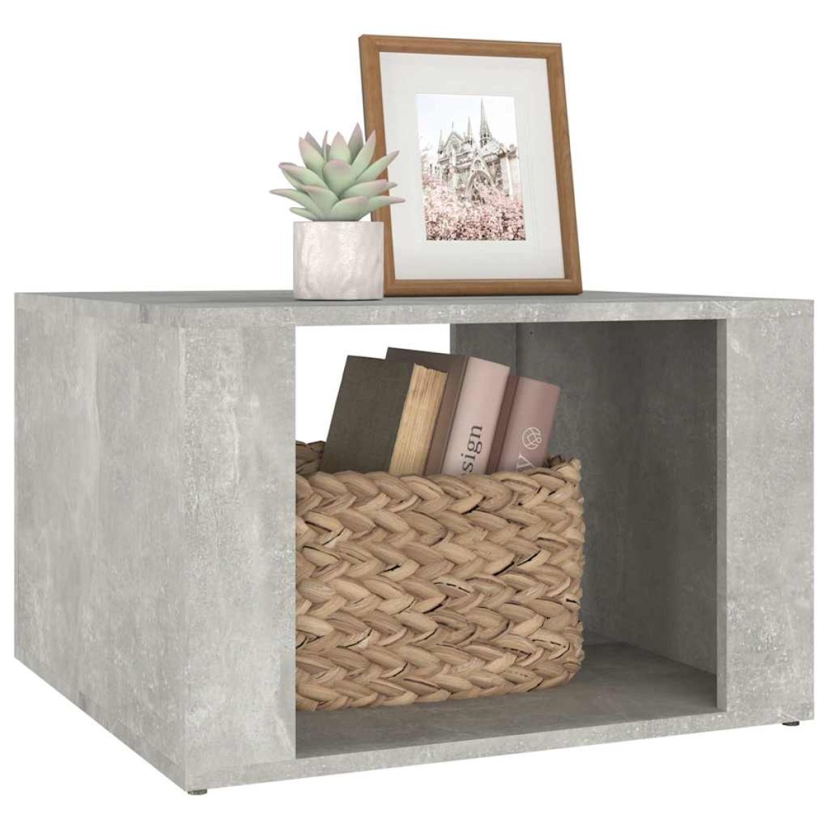 vidaXL Κομοδίνο Γκρι Σκυρ. 57x55x36 εκ. από Επεξεργασμένο Ξύλο
