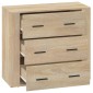 vidaXL Ντουλάπι Sonoma Δρυς 80x33x70 εκ. από Επεξεργασμένο Ξύλο