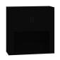 vidaXL Ντουλάπι Τοίχου Μαύρο 80x33x80 εκ. Επεξεργασμένο Ξύλο