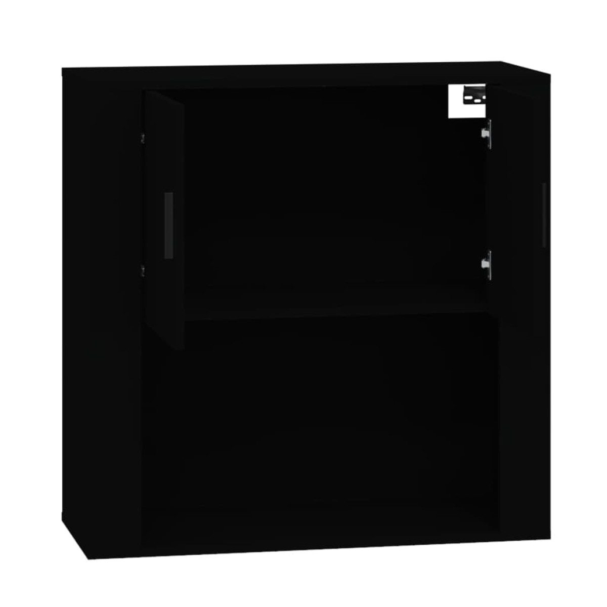 vidaXL Ντουλάπι Τοίχου Μαύρο 80x33x80 εκ. Επεξεργασμένο Ξύλο
