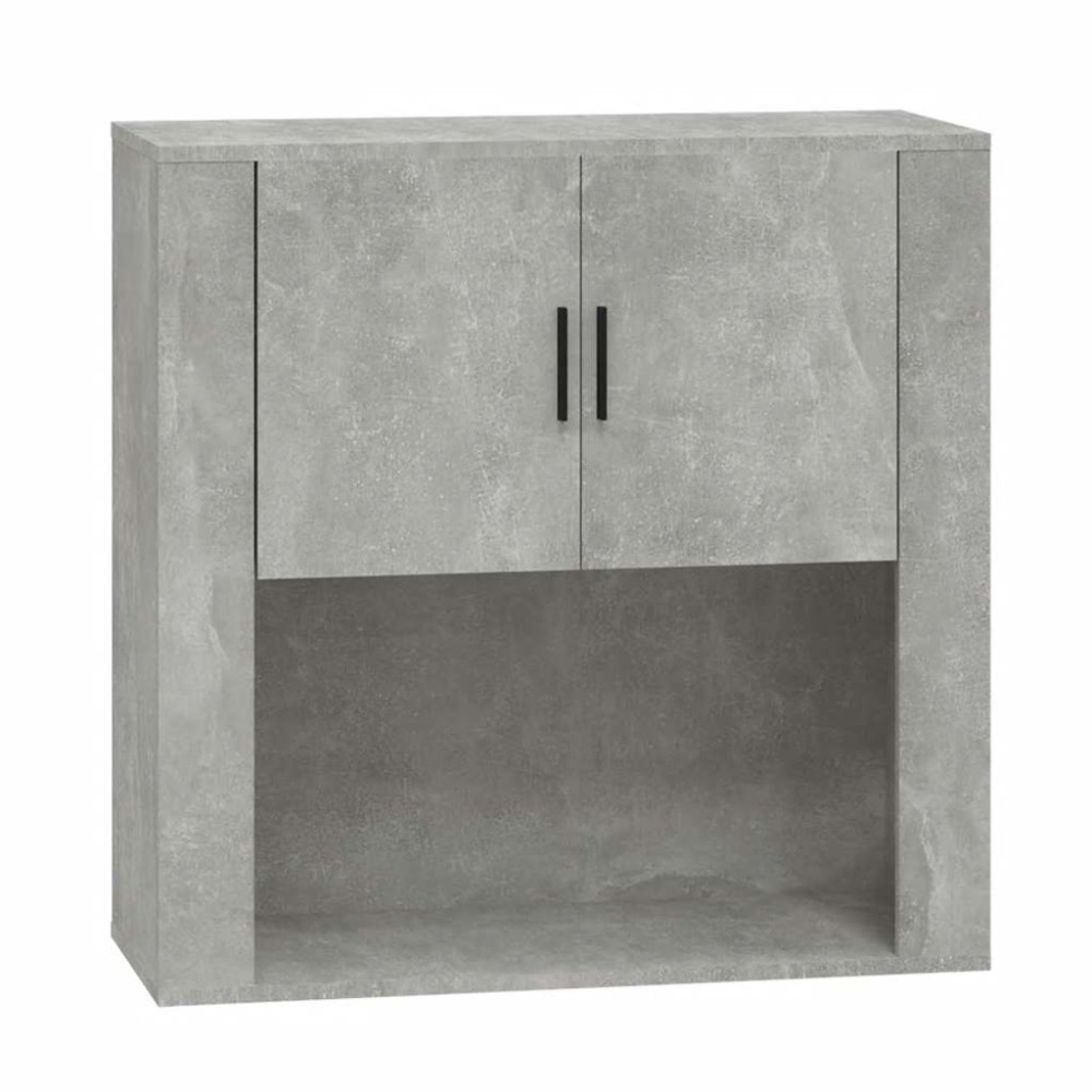 vidaXL Ντουλάπι Τοίχου Γκρι Σκυρ. 80x33x80 εκ. Επεξεργασμένο Ξύλο