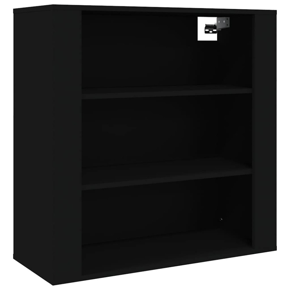 vidaXL Ντουλάπι Τοίχου Μαύρο 80x33x80 εκ. Επεξεργασμένο Ξύλο