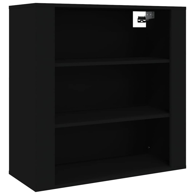 vidaXL Ντουλάπι Τοίχου Μαύρο 80x33x80 εκ. Επεξεργασμένο Ξύλο