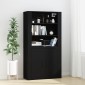 vidaXL Ντουλάπι Τοίχου Μαύρο 80x33x80 εκ. Επεξεργασμένο Ξύλο