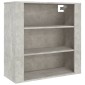 vidaXL Ντουλάπι Τοίχου Γκρι Σκυρ. 80x33x80 εκ. Επεξεργασμένο Ξύλο