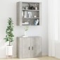vidaXL Ντουλάπι Τοίχου Γκρι Σκυρ. 80x33x80 εκ. Επεξεργασμένο Ξύλο