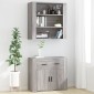 vidaXL Ντουλάπι Τοίχου Γκρι Sonoma 80x33x80 εκ. Επεξεργασμένο Ξύλο