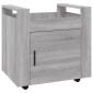 vidaXL Γραφείο Τρόλεϊ Sonoma Γκρι 60x45x60 εκ. από Επεξεργασμένο Ξύλο