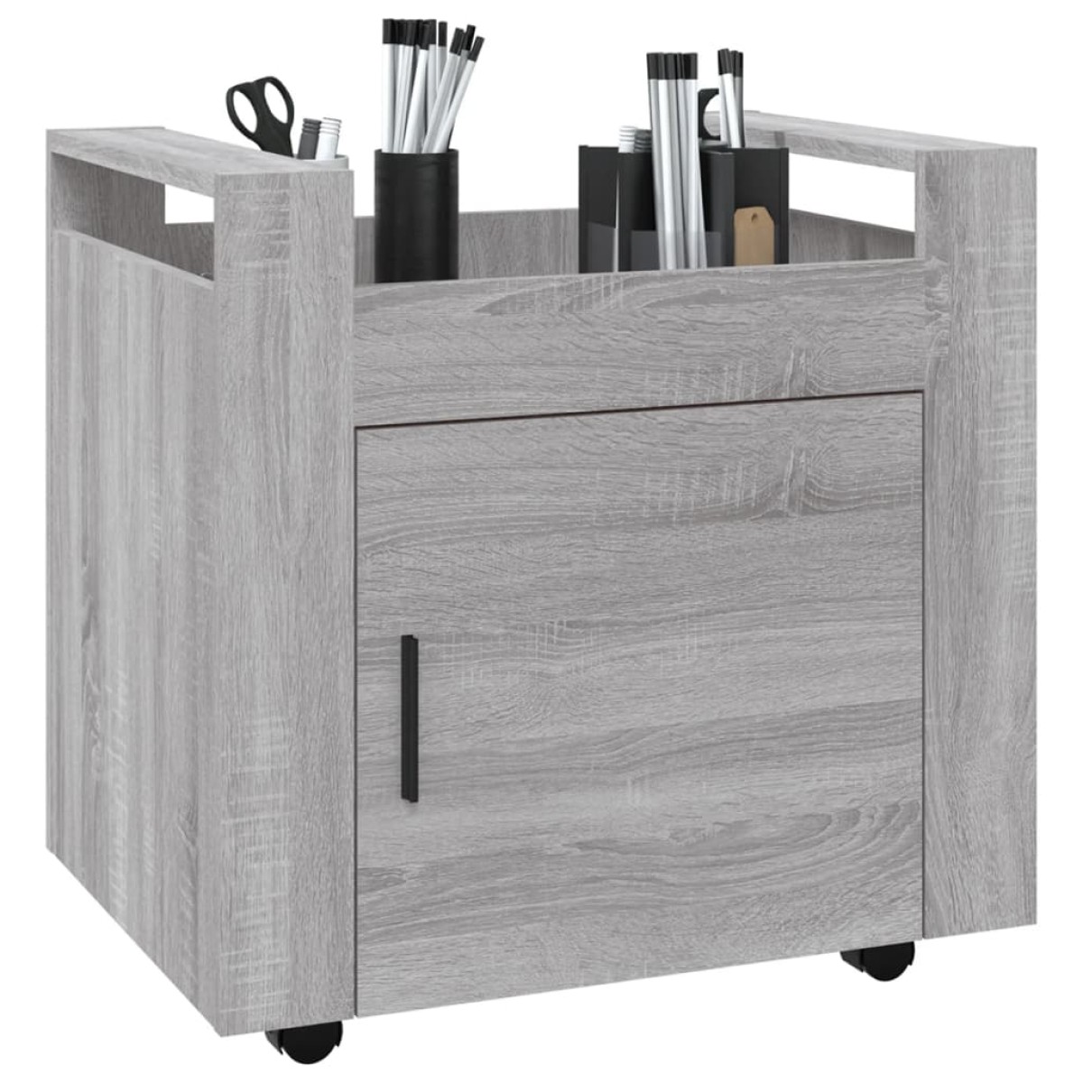 vidaXL Γραφείο Τρόλεϊ Sonoma Γκρι 60x45x60 εκ. από Επεξεργασμένο Ξύλο