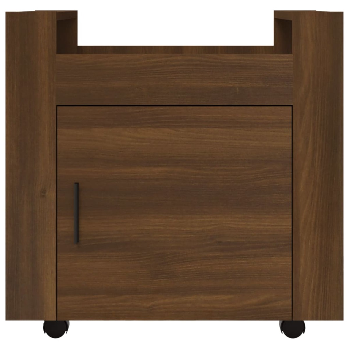 vidaXL Τρόλεϊ Γραφείου Καφέ Δρυς 60x45x60 εκ. από Επεξεργασμένο Ξύλο