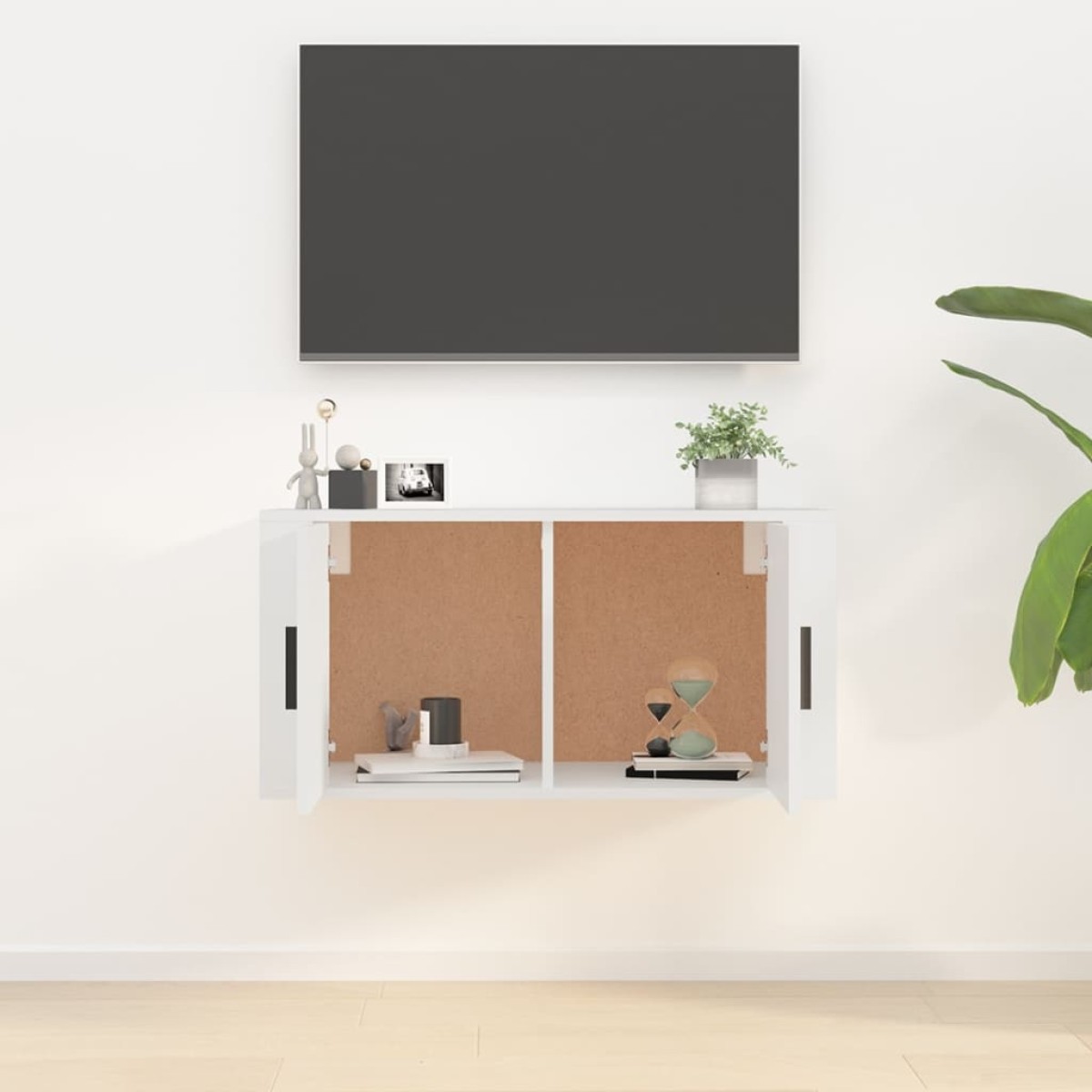 vidaXL Έπιπλο Τηλεόρασης Επιτοίχιο Λευκό 80x34,5x40 εκ.