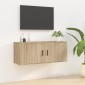vidaXL Έπιπλο Τηλεόρασης Επιτοίχιο Sonoma Δρυς 100 x 34,5 x40  εκ.