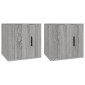 vidaXL Έπιπλα Τηλεόρασης Επιτοίχια 2 τεμ. Γκρι Sonoma 40x34,5x40 εκ.