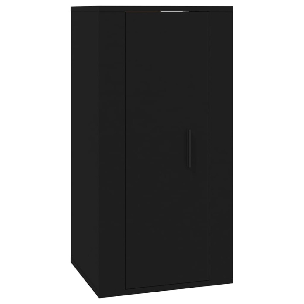 vidaXL Έπιπλο Τηλεόρασης Επιτοίχιο Μαύρο 40x34,5x80 εκ.