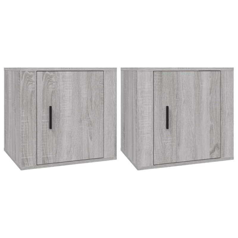 vidaXL Κομοδίνα 2 τεμ. Γκρι Sonoma 50x39x47 εκ.