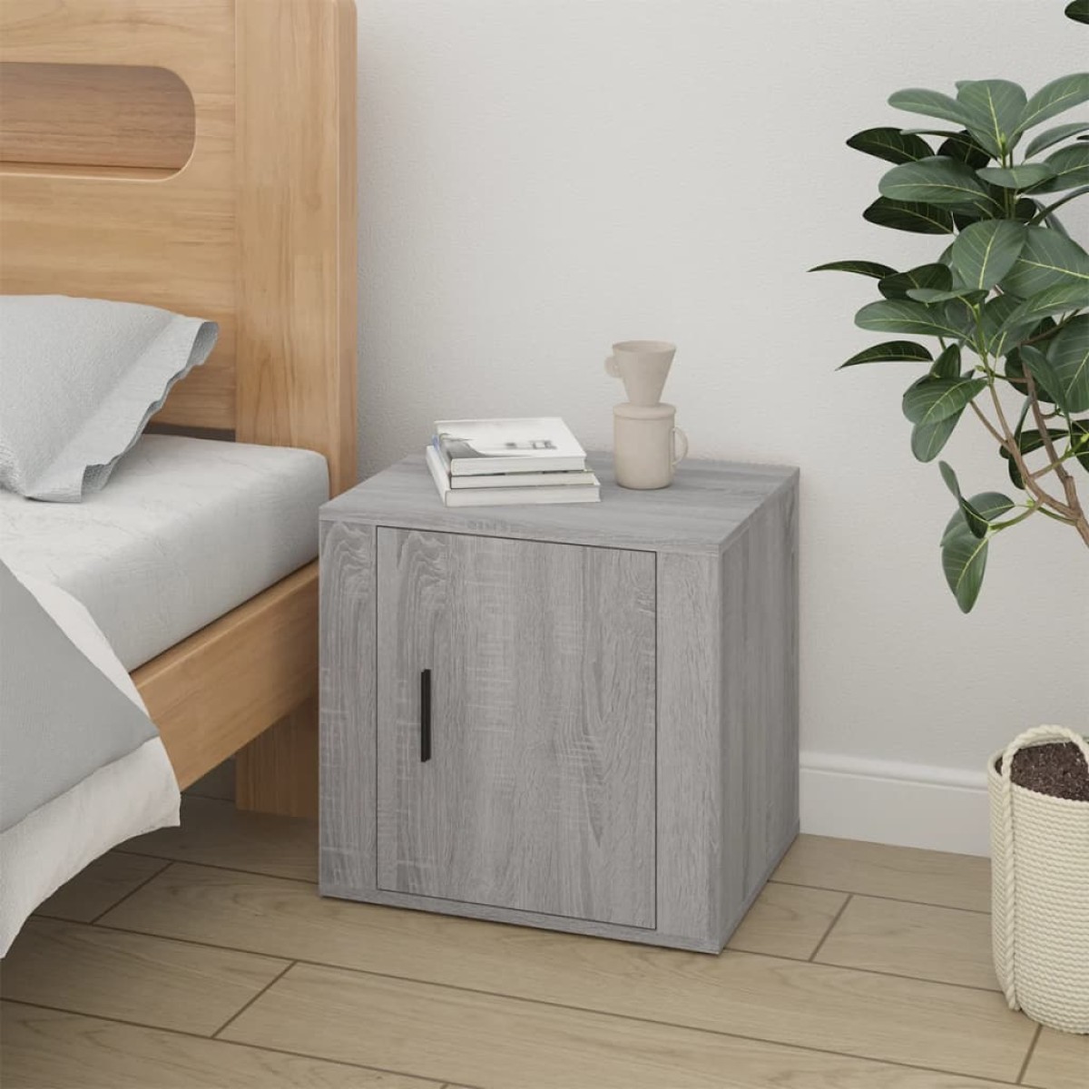 vidaXL Κομοδίνα 2 τεμ. Γκρι Sonoma 50x39x47 εκ.