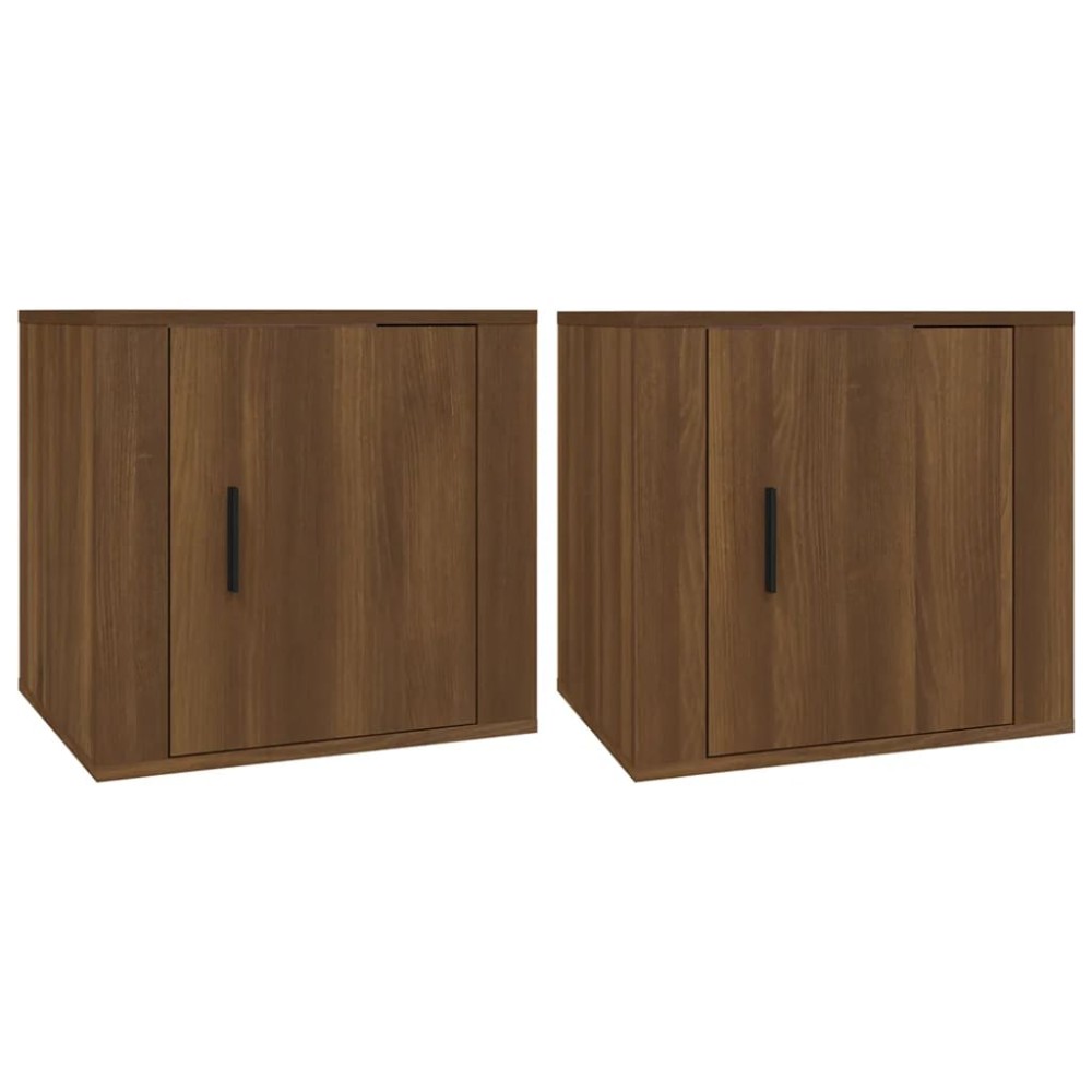 vidaXL Κομοδίνα 2 τεμ. Καφέ Δρυς 50x39x47 εκ.