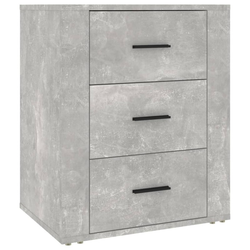 vidaXL Κομοδίνο Γκρι Σκυρ. 50 x 36 x 60 εκ. από Επεξεργασμένο Ξύλο