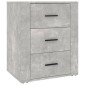 vidaXL Κομοδίνο Γκρι Σκυρ. 50 x 36 x 60 εκ. από Επεξεργασμένο Ξύλο