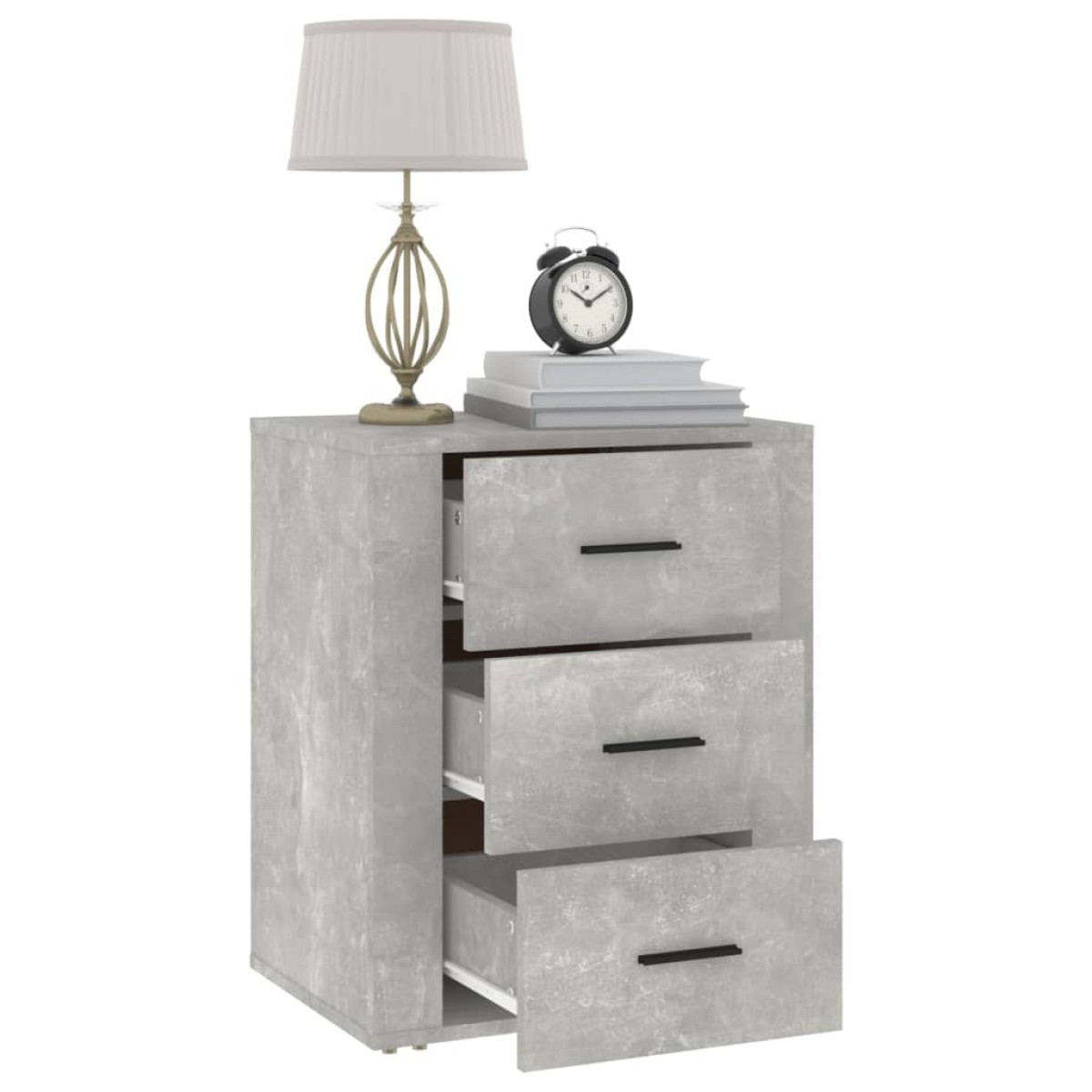 vidaXL Κομοδίνο Γκρι Σκυρ. 50 x 36 x 60 εκ. από Επεξεργασμένο Ξύλο