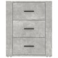 vidaXL Κομοδίνο Γκρι Σκυρ. 50 x 36 x 60 εκ. από Επεξεργασμένο Ξύλο