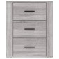 vidaXL Κομοδίνο Γκρι Sonoma 50x36x60 εκ. από Επεξεργασμένο Ξύλο