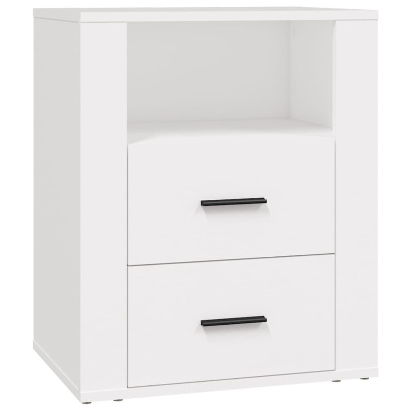 vidaXL Κομοδίνο Λευκό 50 x 36 x 60 εκ. από Επεξεργασμένο Ξύλο