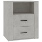 vidaXL Κομοδίνο Γκρι Σκυρ. 50 x 36 x 60 εκ. από Επεξεργασμένο Ξύλο