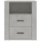 vidaXL Κομοδίνο Γκρι Σκυρ. 50 x 36 x 60 εκ. από Επεξεργασμένο Ξύλο