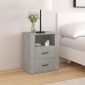 vidaXL Κομοδίνο Γκρι Σκυρ. 50 x 36 x 60 εκ. από Επεξεργασμένο Ξύλο
