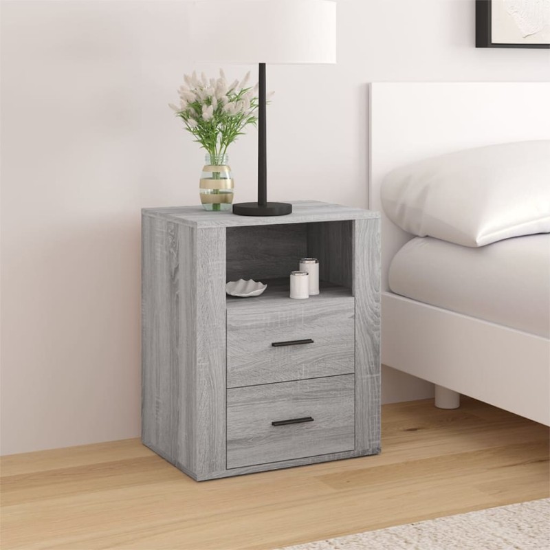 vidaXL Κομοδίνο Γκρι Sonoma 50x36x60 εκ. από Επεξεργασμένο Ξύλο