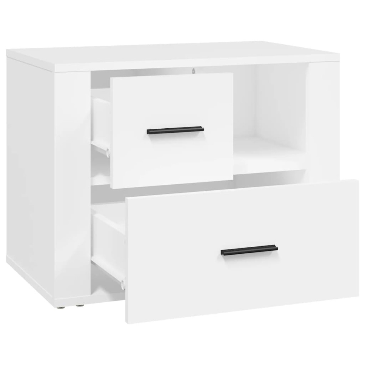 vidaXL Κομοδίνο Λευκό 60 x 36 x 45 εκ. από Επεξεργασμένο Ξύλο