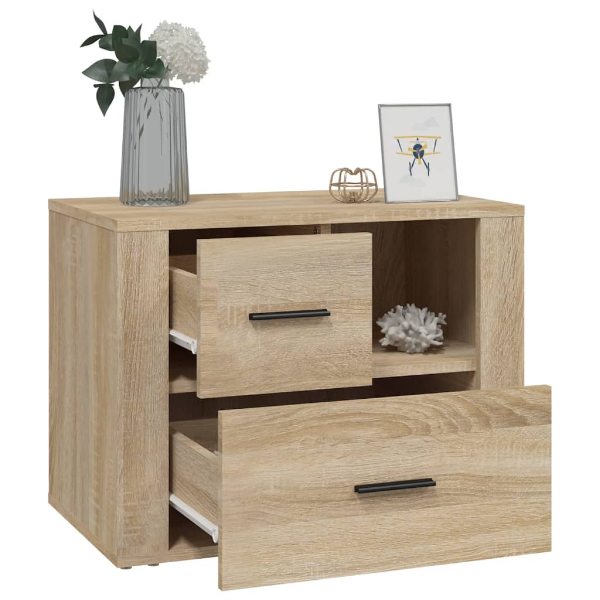 vidaXL Κομοδίνο Sonoma Δρυς 60 x 36 x 45 εκ. από Επεξεργασμένο Ξύλο