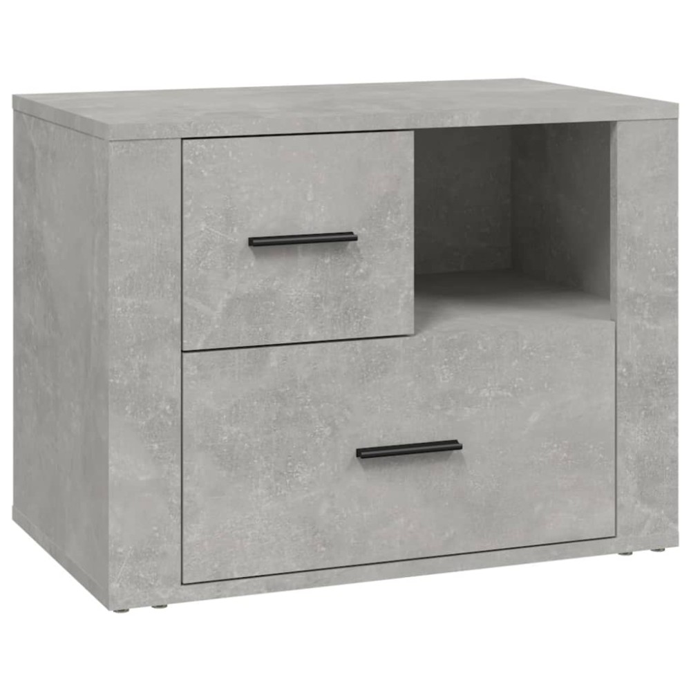 vidaXL Κομοδίνο Γκρι Σκυρ. 60x36x45 εκ. από Επεξεργασμένο Ξύλο